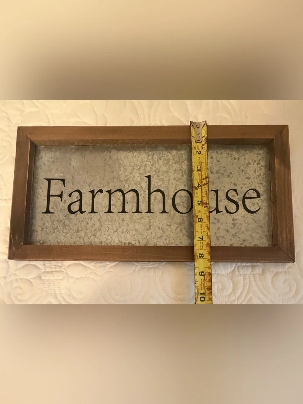 Farmhouse Metal and Wood Wall Sign